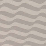 Close-up of the Balsam Area Rug, a hand-woven wool rug in light gray and slate with a contemporary wavy pattern. Swatch