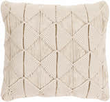 Bandon Cream Square Throw Pillow - Clearance