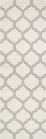 Banks Ivory/Gray Trellis Wool Rug - Clearance