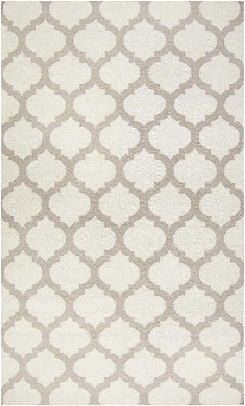 Banks Ivory/Gray Trellis Wool Rug - Clearance