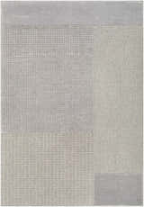 Close-up of the Bantiqui Area Rug, a contemporary rug with geometric patterns and a soft, neutral color palette. Design-Rectangle-5373