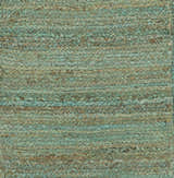 Close-up of Barksdale Green Hand Woven Jute rug showing charcoal and mint colors and natural fiber texture. Swatch