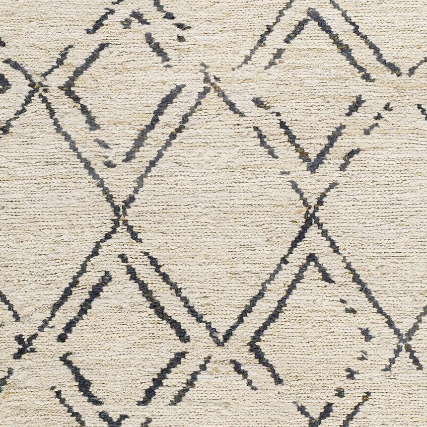 Barlig Beige Trellis Jute Carpet - Clearance