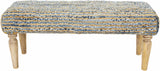 Barongis Blue&Naturak Jute Wood Legs Bench