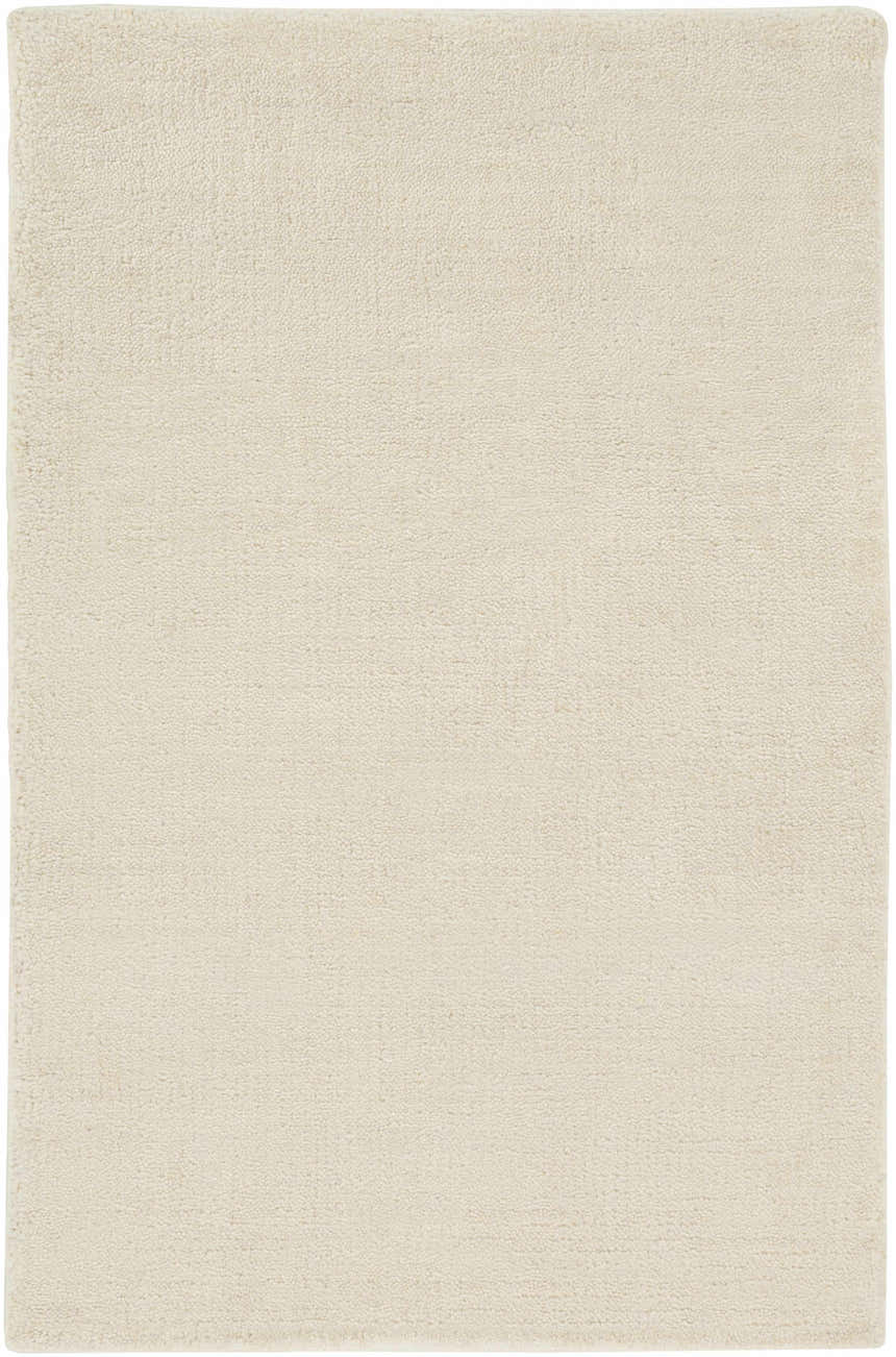 Close-up of the white Barree Area Carpet, a hand-loomed, contemporary rug made of 100% viscose. Design-Rectangle-23