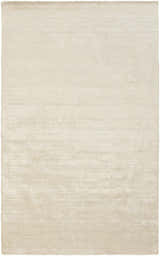 Close-up of the white Barree Area Carpet. Hand-loomed, contemporary style, made of 100% Viscose. Soft texture. Design-Rectangle-58