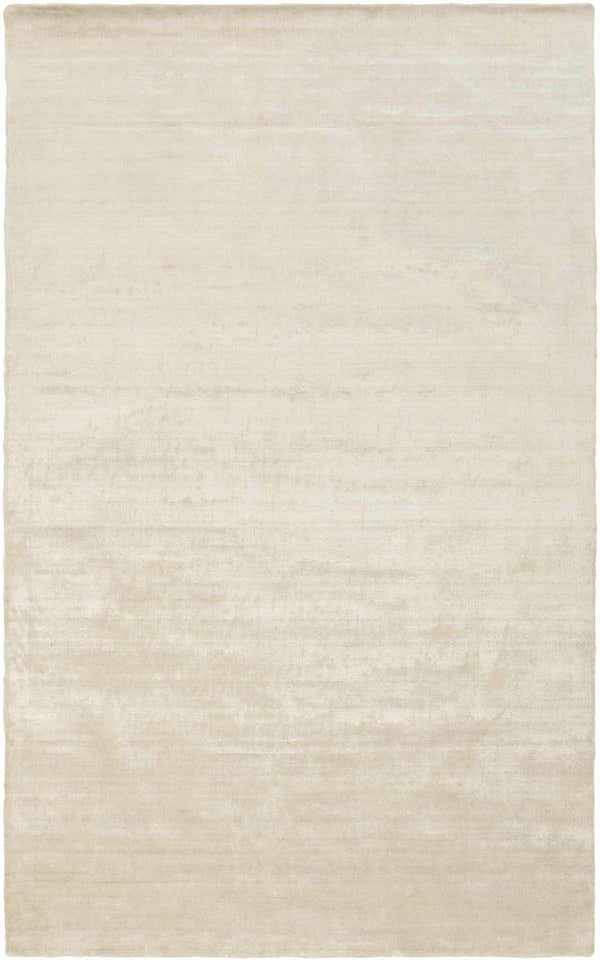 Close-up of the white Barree Area Carpet. Hand-loomed, contemporary style, made of 100% Viscose. Soft texture. Design-Rectangle-58
