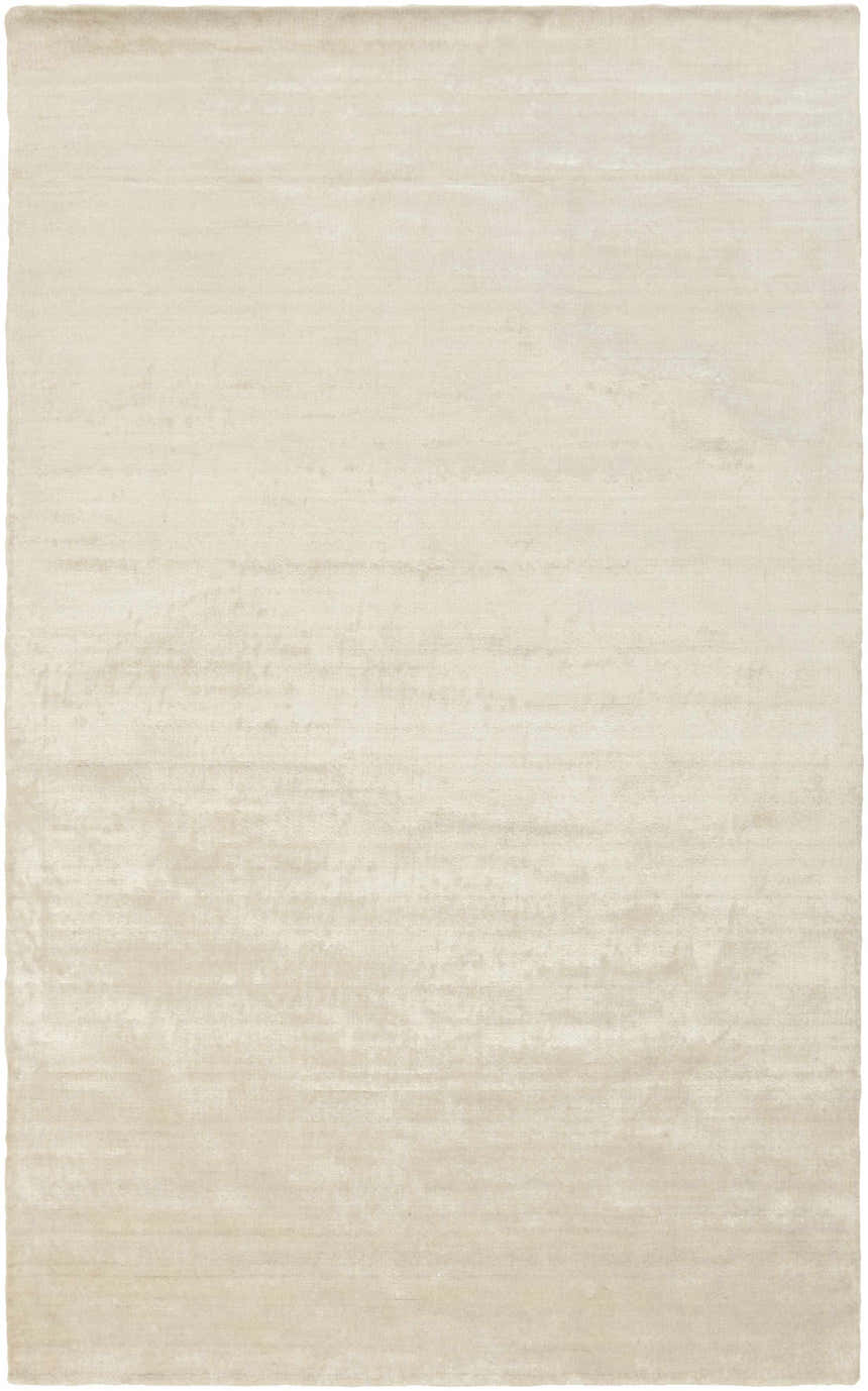 Close-up of the white Barree Area Carpet. Hand-loomed, contemporary style, made of 100% Viscose. Soft texture. Design-Rectangle-58