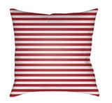 Brick Red Coastal Accent Outdoor Pillow with woven details for sofa bed or accent chair