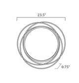 Basay Round Silver Gray Mirror