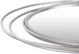 Basay Round Silver Gray Mirror
