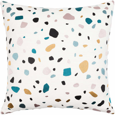 Basista White Terrazzo Pattern Accent Pillow - Clearance