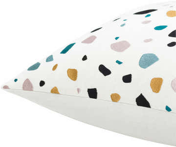 Basista White Terrazzo Pattern Accent Pillow - Clearance