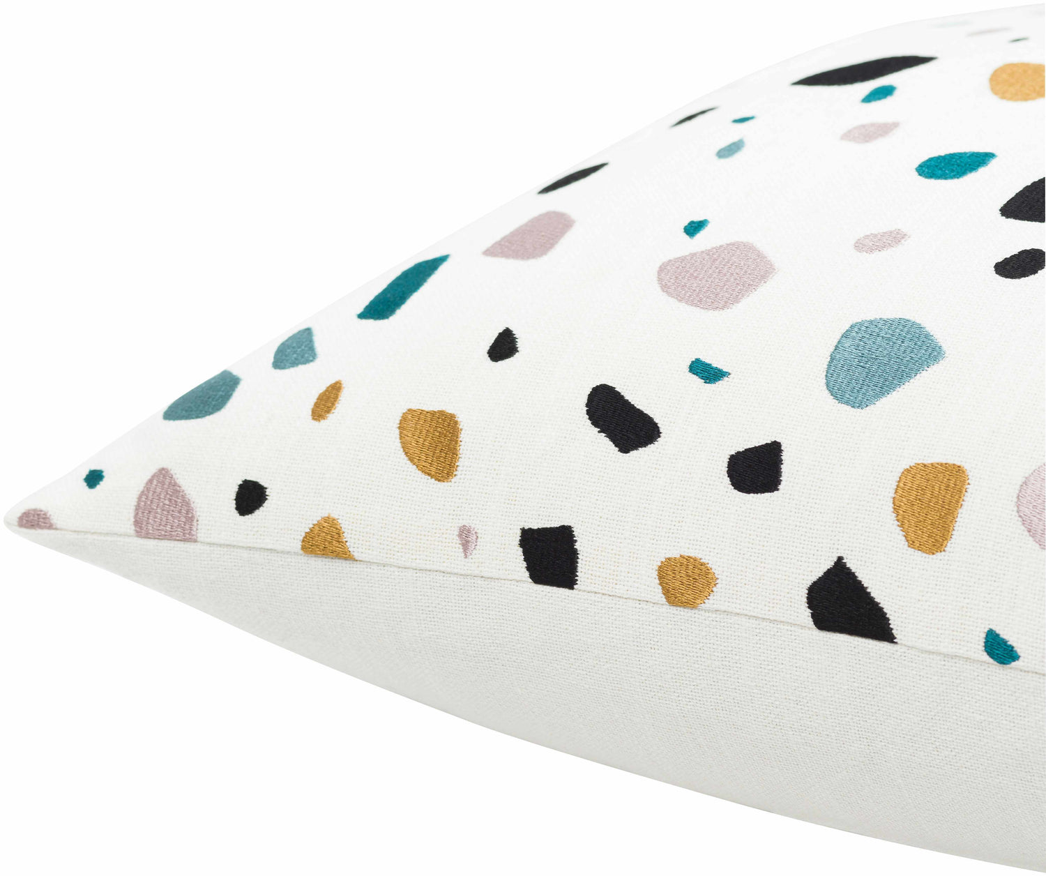 Basista White Terrazzo Pattern Accent Pillow - Clearance