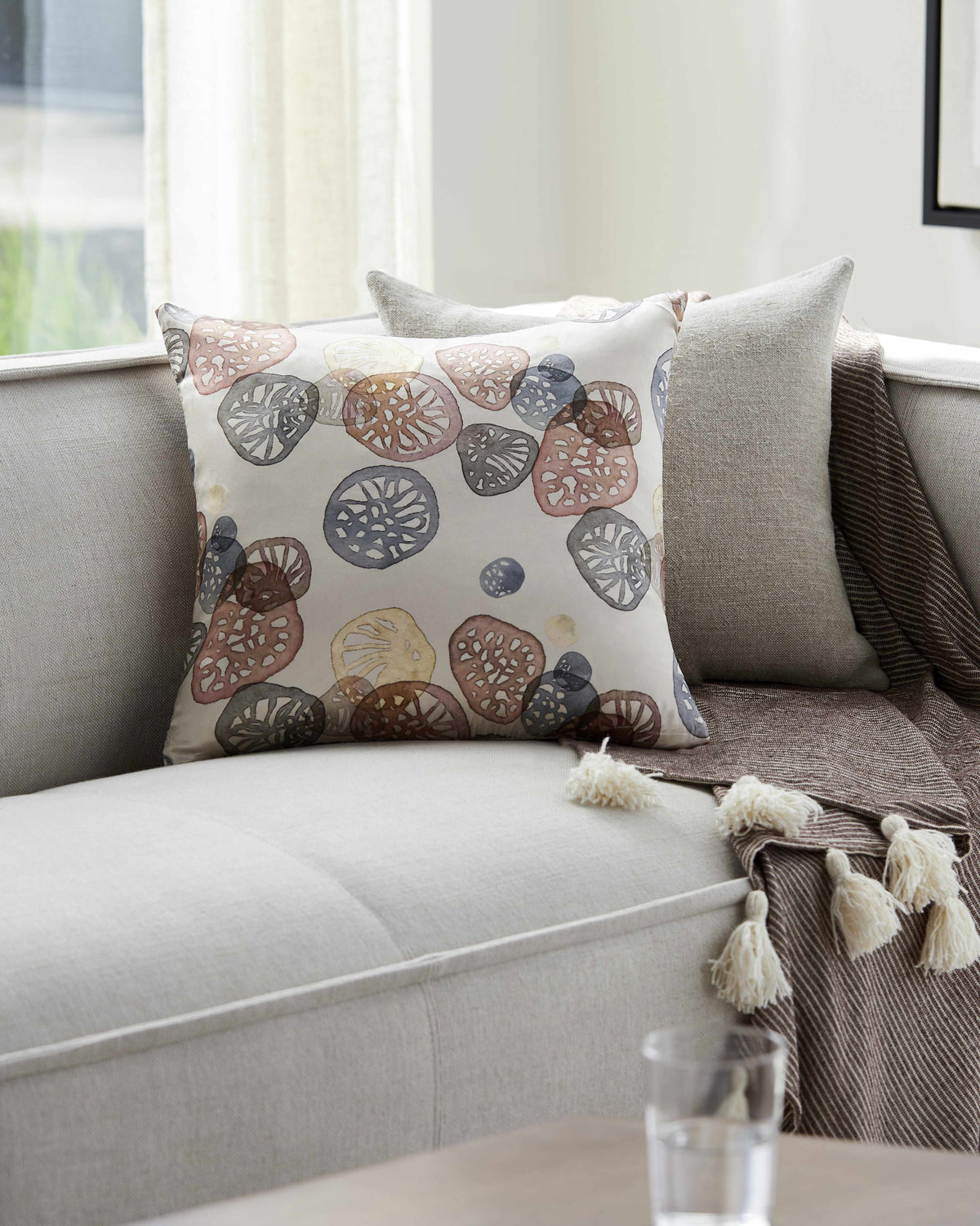 Bathurst Modern  Multicolor Throw Pillow - Clearance