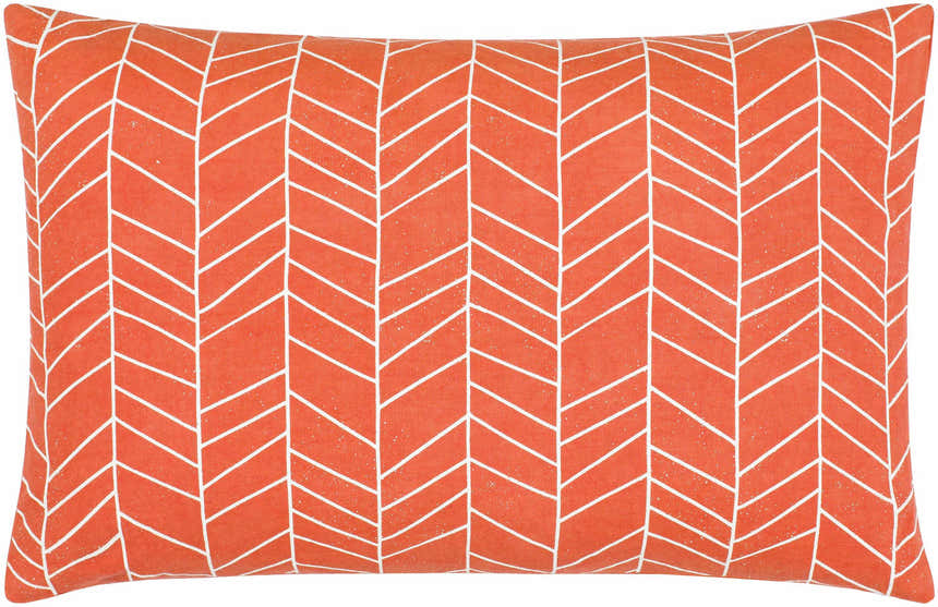 Bayat Orange Chevron Pattern Accent Pillow - Clearance