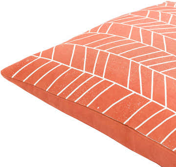 Bayat Orange Chevron Pattern Accent Pillow - Clearance