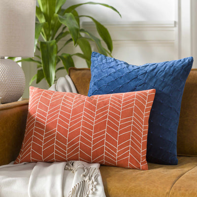 Bayat Orange Chevron Pattern Accent Pillow - Clearance