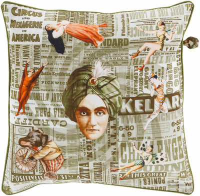 Buckinghamshire Vintage Circus Theme Accent Pillow - Clearance
