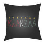 Kwanzaa Black Outdoor Throw Pillow Cover