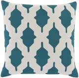 Beaman Teal & White Geometric Accent Pillow - Clearance
