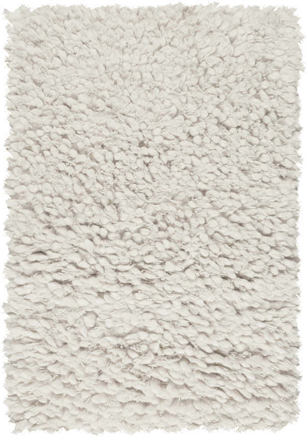 Close-up of the cream Bedias Wool Area Carpet, featuring a hand-woven, textured, looped pile design. Design-Rectangle-23