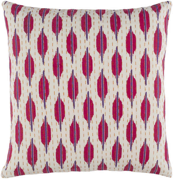 Bedworth Red Ikat Pattern Throw Pillow - Clearance