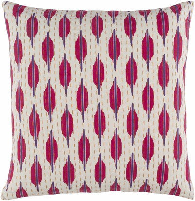 Bedworth Red Ikat Pattern Throw Pillow - Clearance