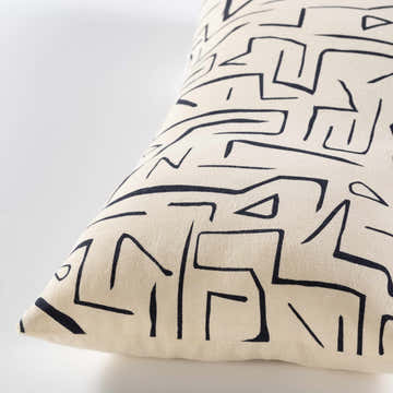 Belgrave Abstract Line Art Lumbar Pillow