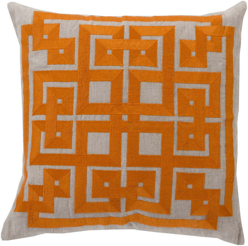Belper Burnt Orange Geometric Accent Pillow - Clearance