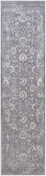 Benavides Gray Updated Traditional Tibetan Rug
