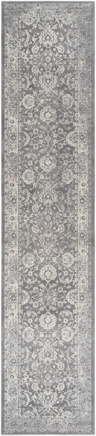 Benavides Gray Updated Traditional Tibetan Rug