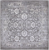 Benavides Gray Updated Traditional Tibetan Rug