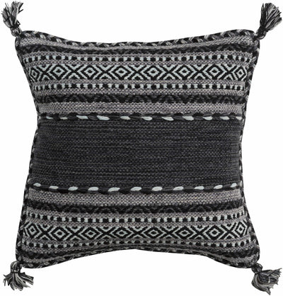 Bensalem Monochrome Tribal Tassel Throw Pillow