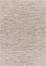 Close-up of Bensenville Flatweave Area Carpet with a woven texture in brown, light beige, and tan. Design-Rectangle-537
