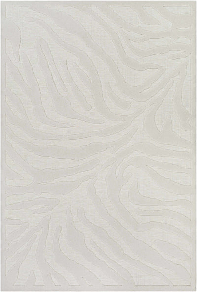 Benzonia Textured White Zebra Rug