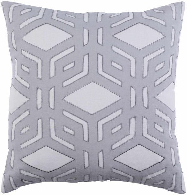 Berala Gray Geometric Square Pillow - Clearance