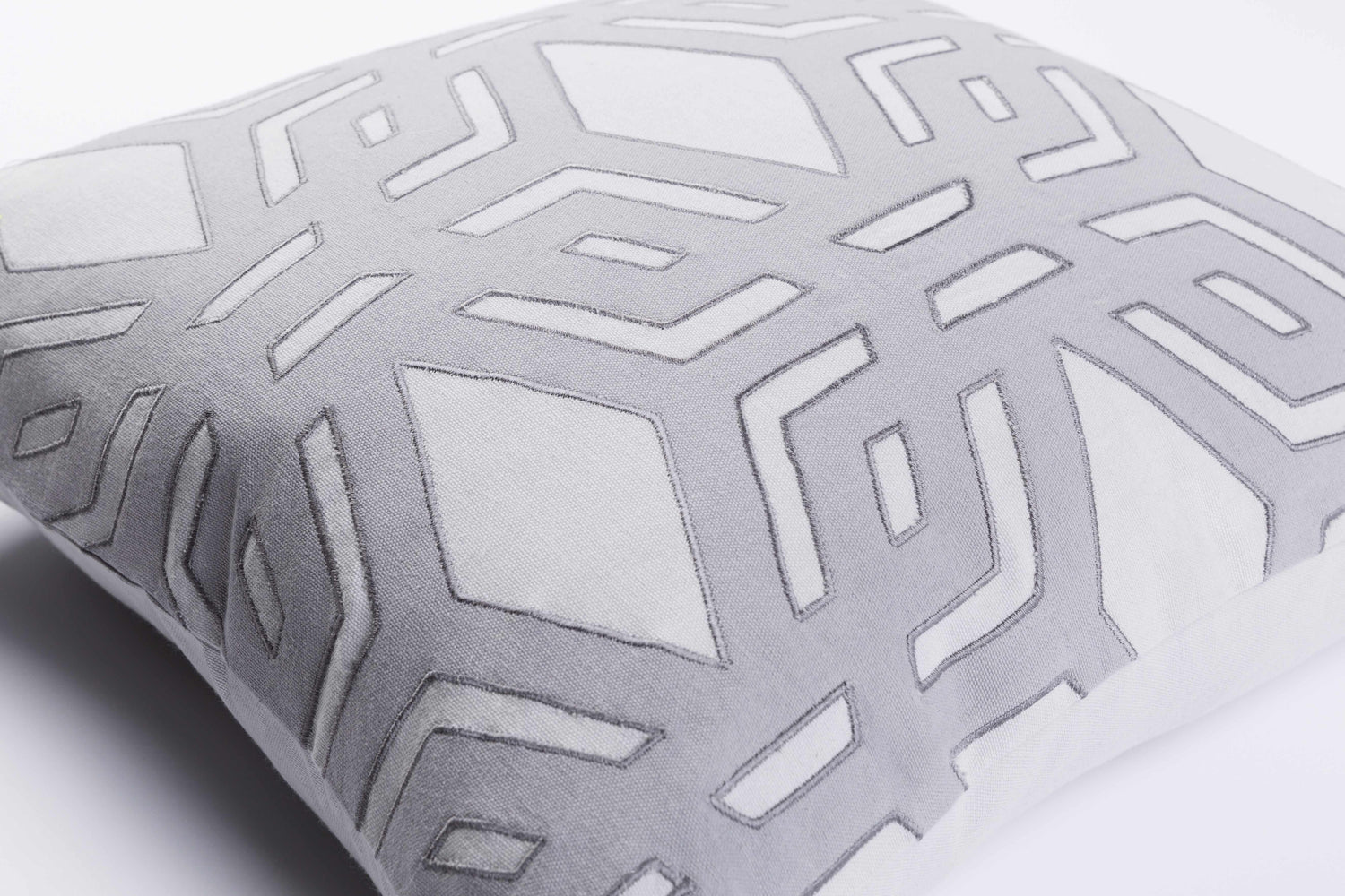 Berala Gray Geometric Square Pillow - Clearance