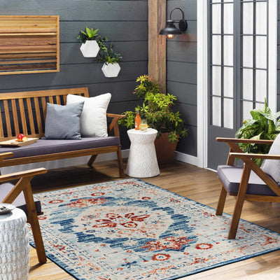 Agos Blue Indoor & Outdoor Rug - Clearance