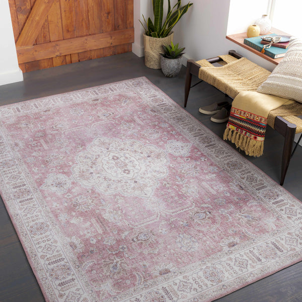 Bergman Distressed Red Area Rug