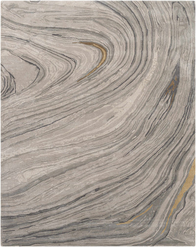 Berino Beige Viscose&Wool Marble Rug