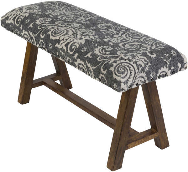 Bethpage Vintage Floral Mango Wood Bench - Clearance
