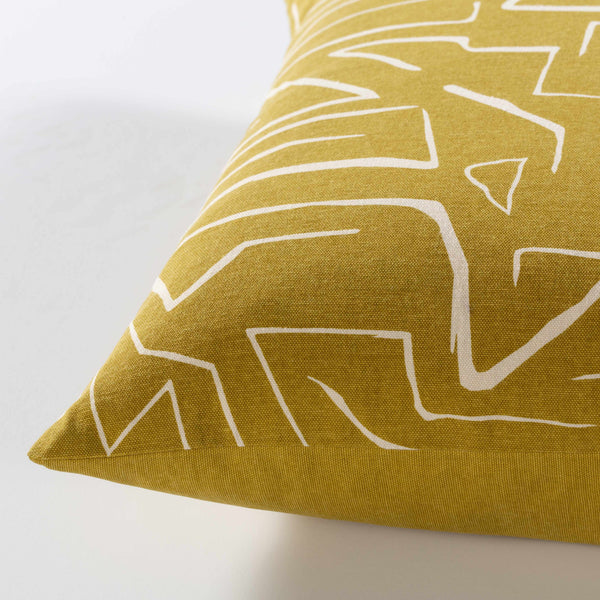 Bildeston Yellow Abstract Pattern Throw Pillow - Clearance