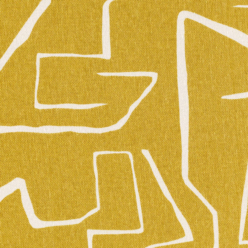 Bildeston Yellow Abstract Pattern Throw Pillow - Clearance