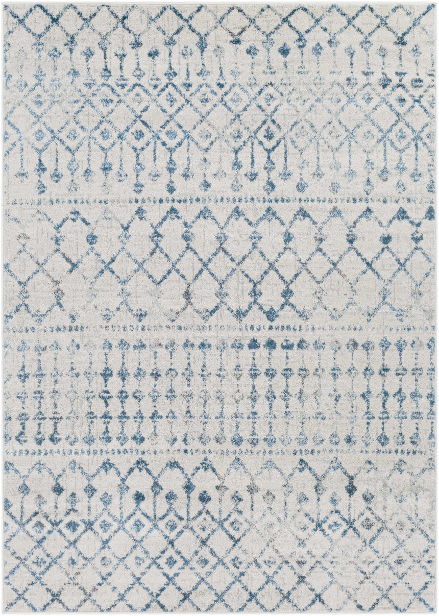 Binabalian Blue&White Tribal Area Carpet - Clearance