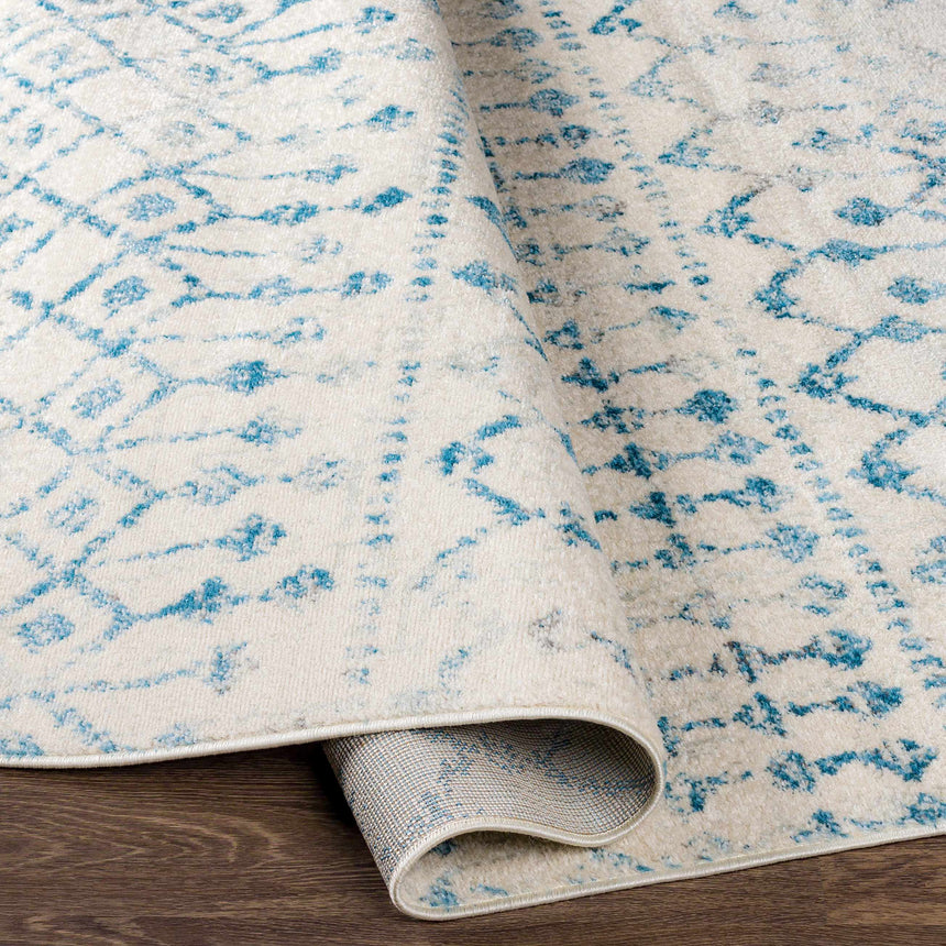 Binabalian Blue&White Tribal Area Carpet - Clearance