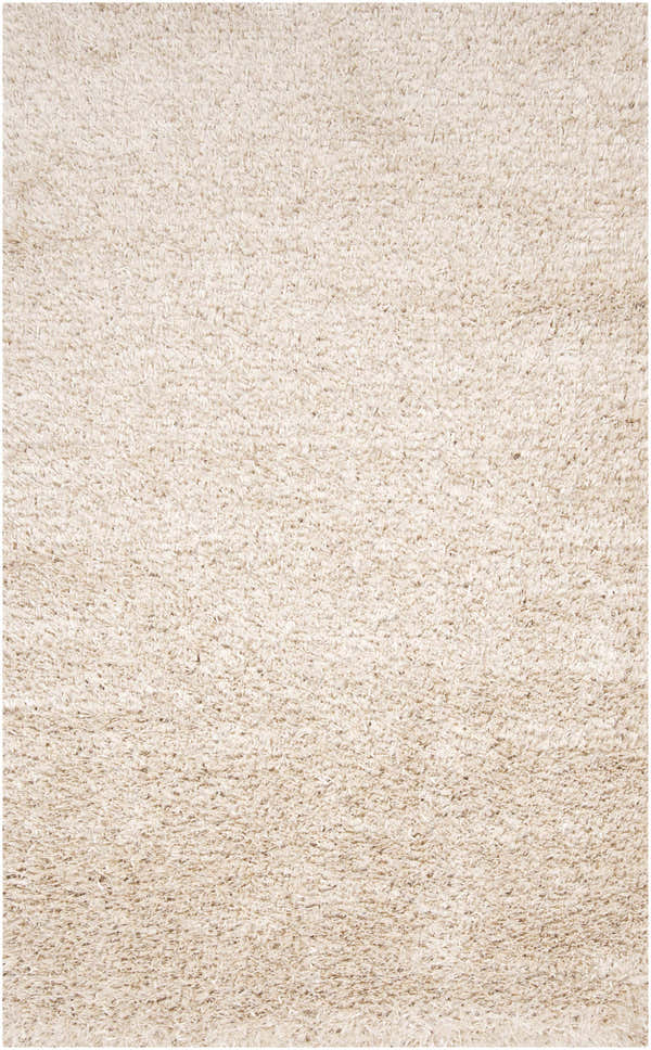 Close-up of a plush, hand-woven Bishop Area Rug in beige. Contemporary style, 100% polyester texture. Design-Rectangle-58