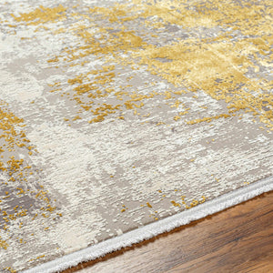 Bjorn Luxury Fringed Faux Silk Rug