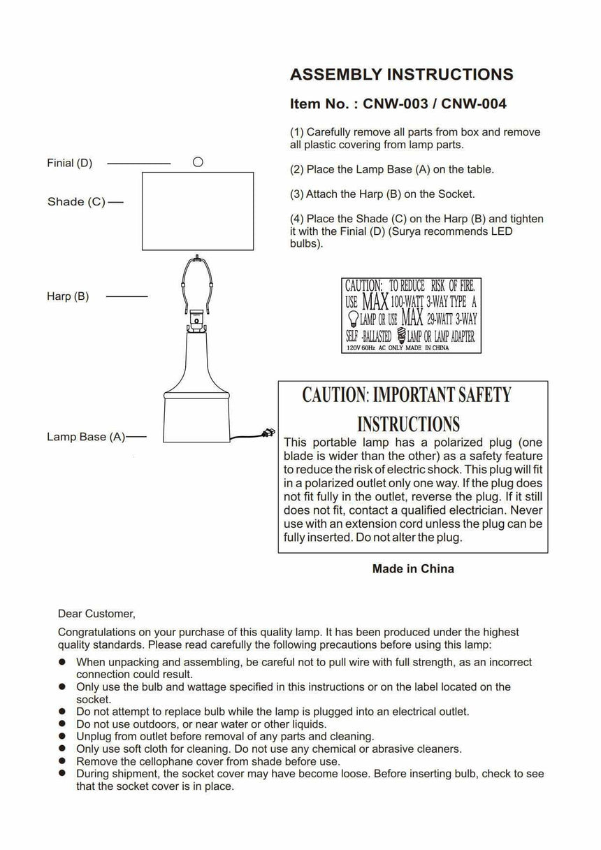 Andreotta Off White Table Lamp