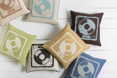 Barlborough Retro Vinyl Record Accent Pillow - Clearance